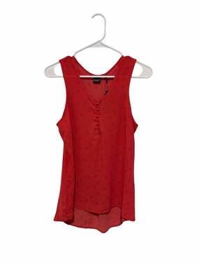 Cruel Denim Women's Small Red V-Neck Sleeveless Lightweight Star Print Tank Top